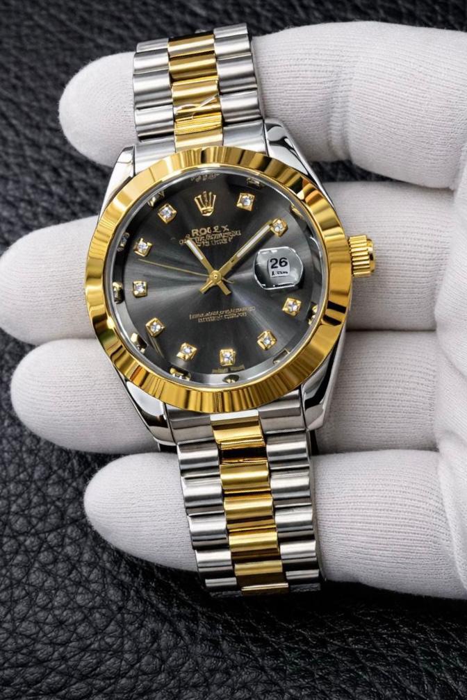 Rolex Datejust Blue Bezel Diamond Dial